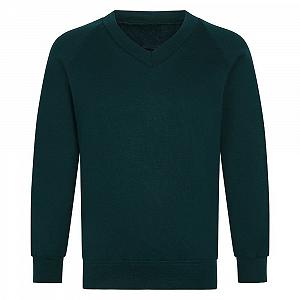 Джемпер WearAll с V-образным вырезом для мальчиков и девочек, флисовый, классический, однотонный, для школы, для детей разных возрастов - Фото 1