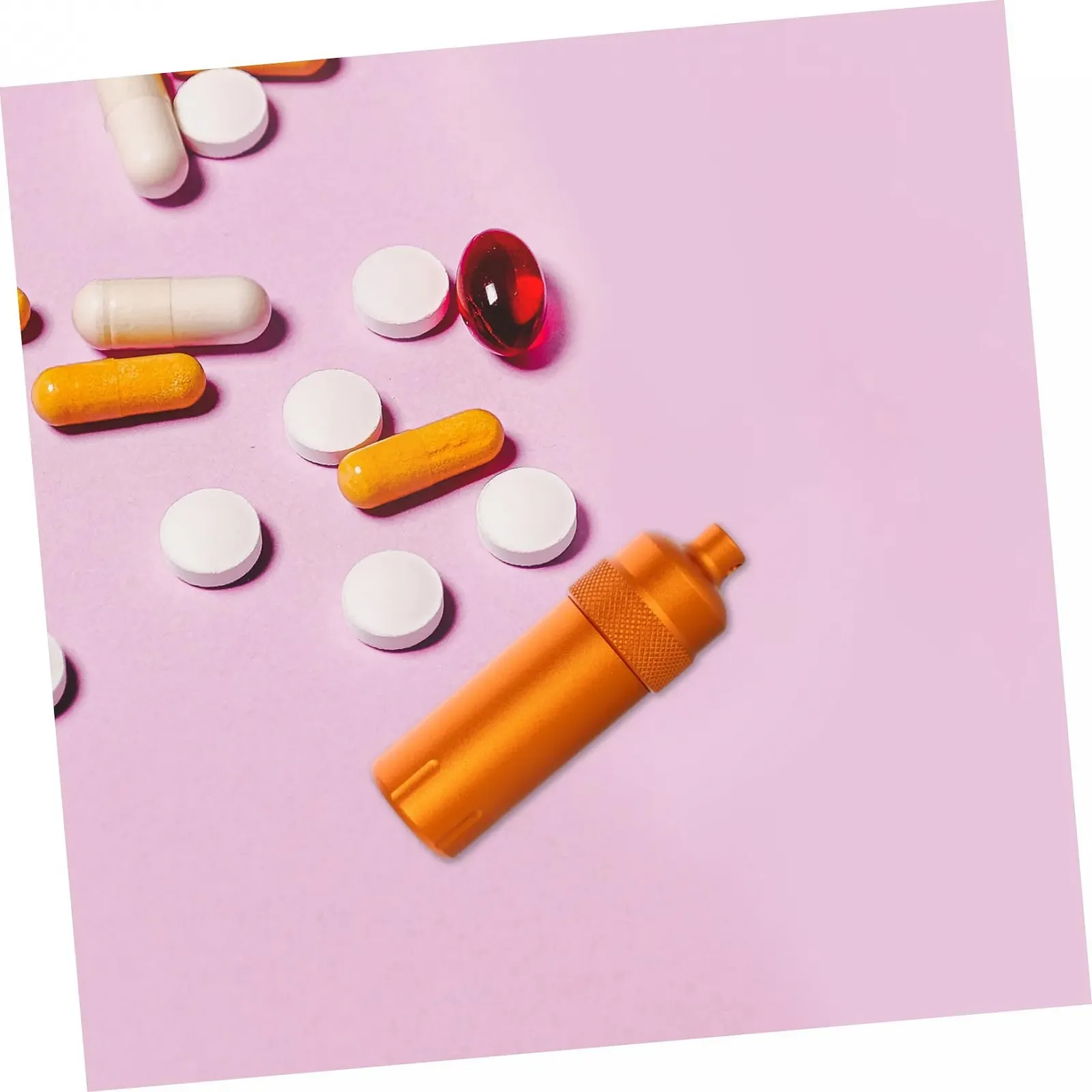 Контейнер для таблеток BESPORTBLE з алюмінієвого сплаву, металевий футляр для таблеток, дорожній тримач для таблеток, органайзер для ліків, дорожній контейнер для таблеток, фото №7