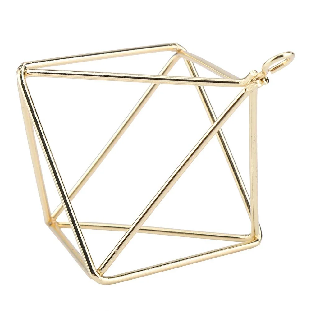 Держатель для воздушных растений Garosa Геометрический Железная проволока 6 x 6 x 9 см Золотой, фото №8