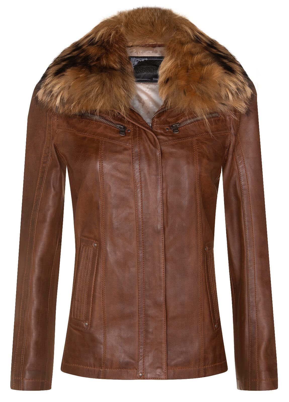 Кожаная куртка Biker Infinity Leather Parker Женская, кожа ягненка Наппа, фото №1