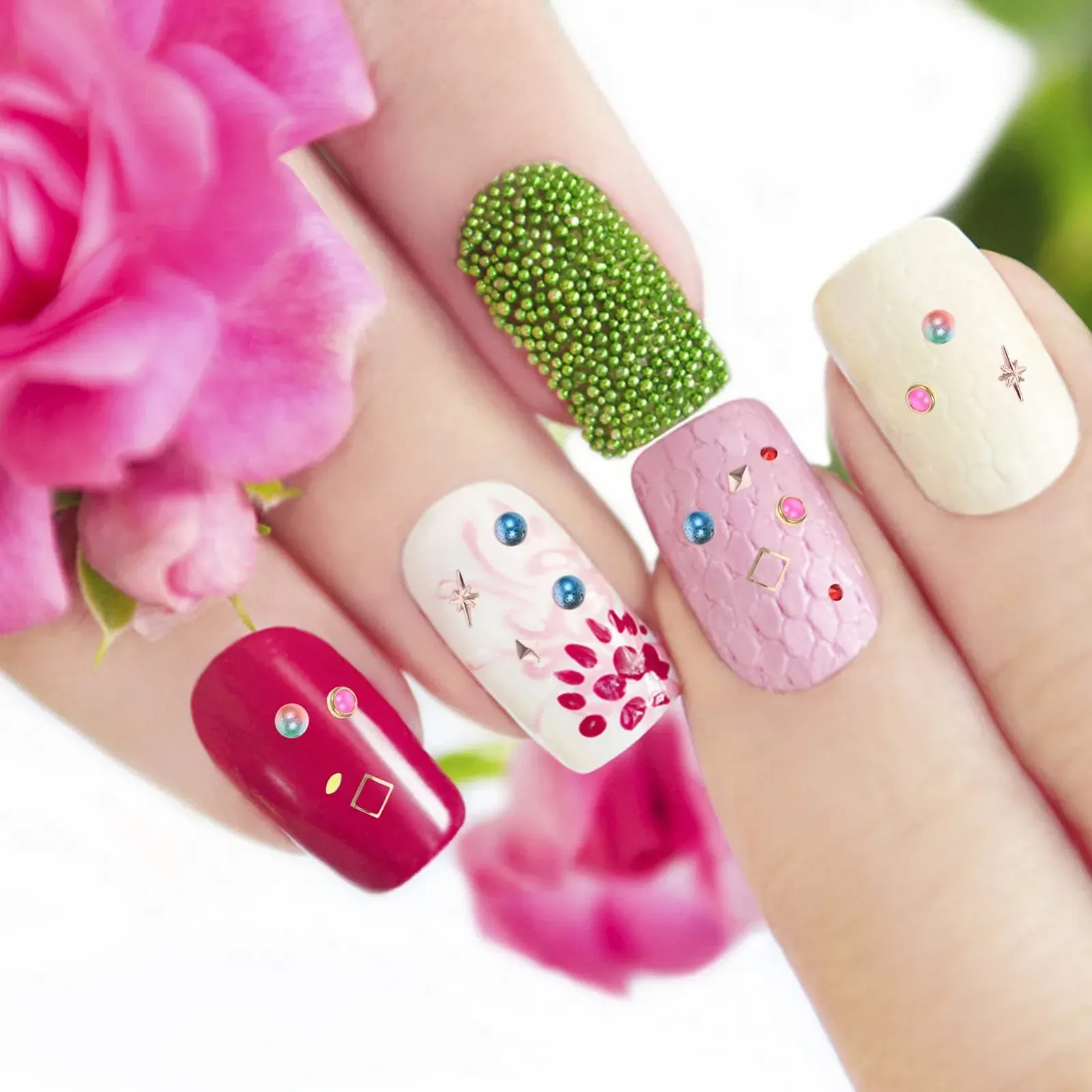 Аксессуары для ногтей Lurrose, 9 коробок, стразы, подвески для ногтей, фото №5 Аксессуары для ногтей Lurrose, 9 коробок, стразы, подвески для ногтей, фото №5