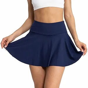 Юбка женская короткая летняя теннисная юбка со штанами Юбка-шорты для активного отдыха С высокой талией Карманы Плиссированная юбка Юбка-шорты для бега для девочек Летняя юбка Дышащая Удобная Спортивная юбка для бега Тенниса - Фото 1