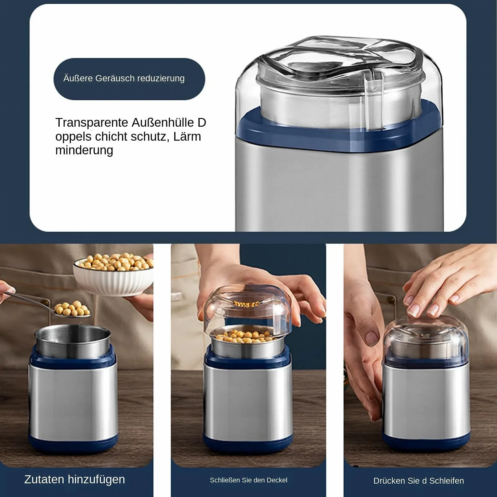 Млин для борошна, зерна, ключ, ефективний і універсальний, висока продуктивність для пшениці, борошна, бутонів, спецій, кавових зерен, фото №6