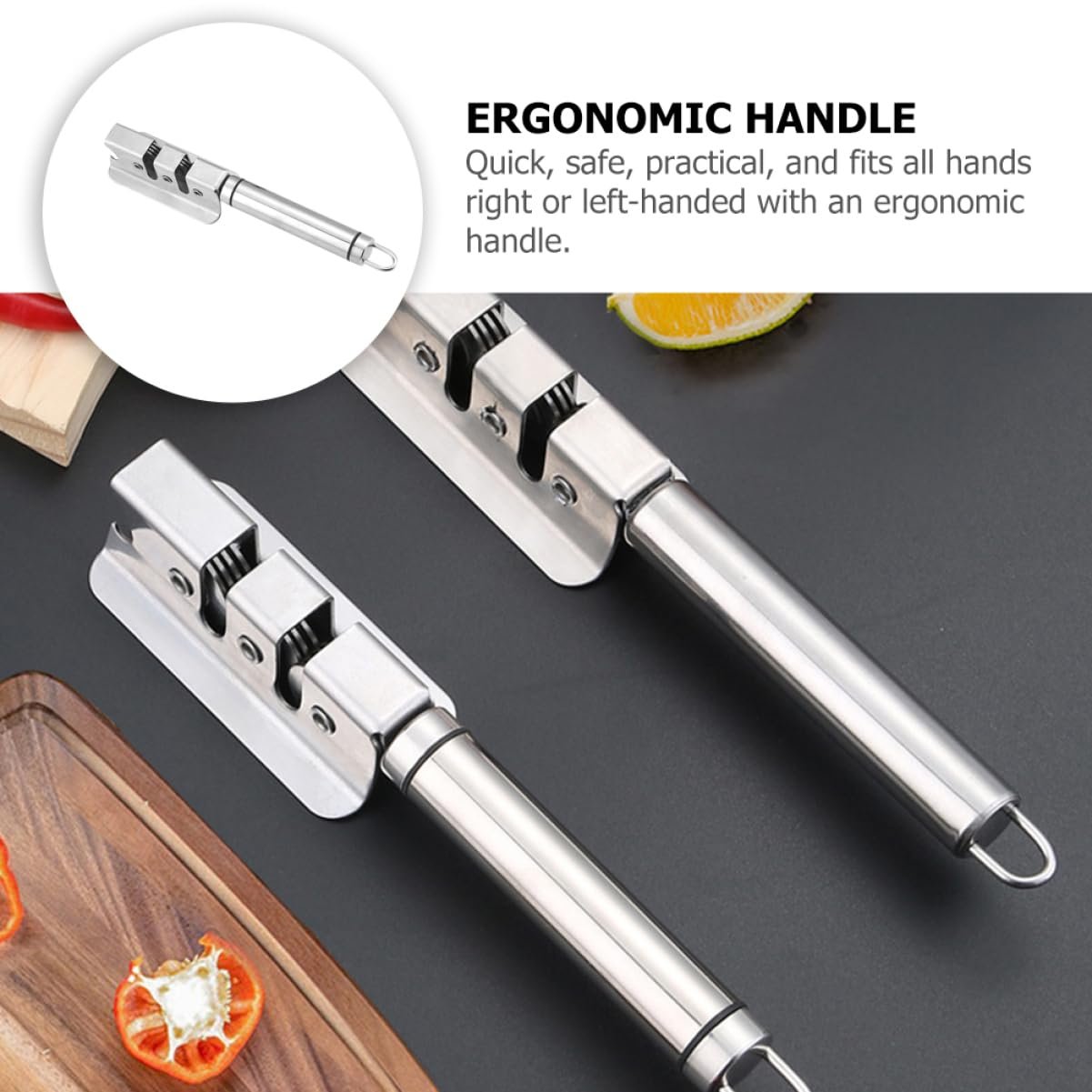 Точило для ножиць LIFKOME Edelstahl Ергономічна з отвором для підвішування з нержавіючої сталі, фото №5