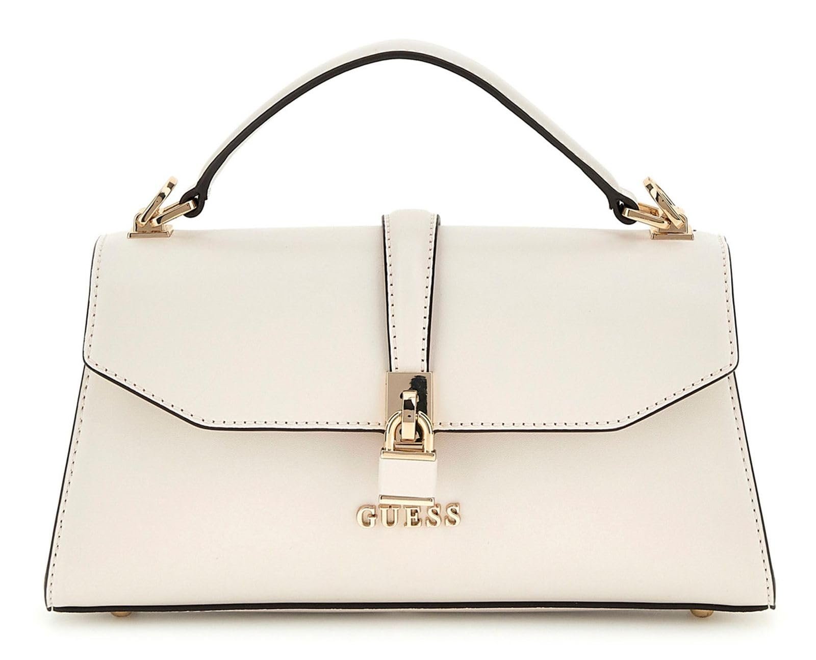 Сумка з верхньою ручкою GUESS Queensland Flap Cream White/Taupe, фото №1