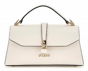 Сумка з верхньою ручкою GUESS Queensland Flap Cream White/Taupe - Фото 1