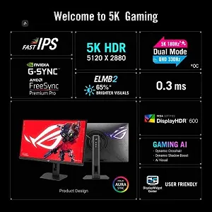 Монитор ASUS ROG Strix 5K XG27JCG (90LM0CE0-B01371) synthetic.ua - Фото 1