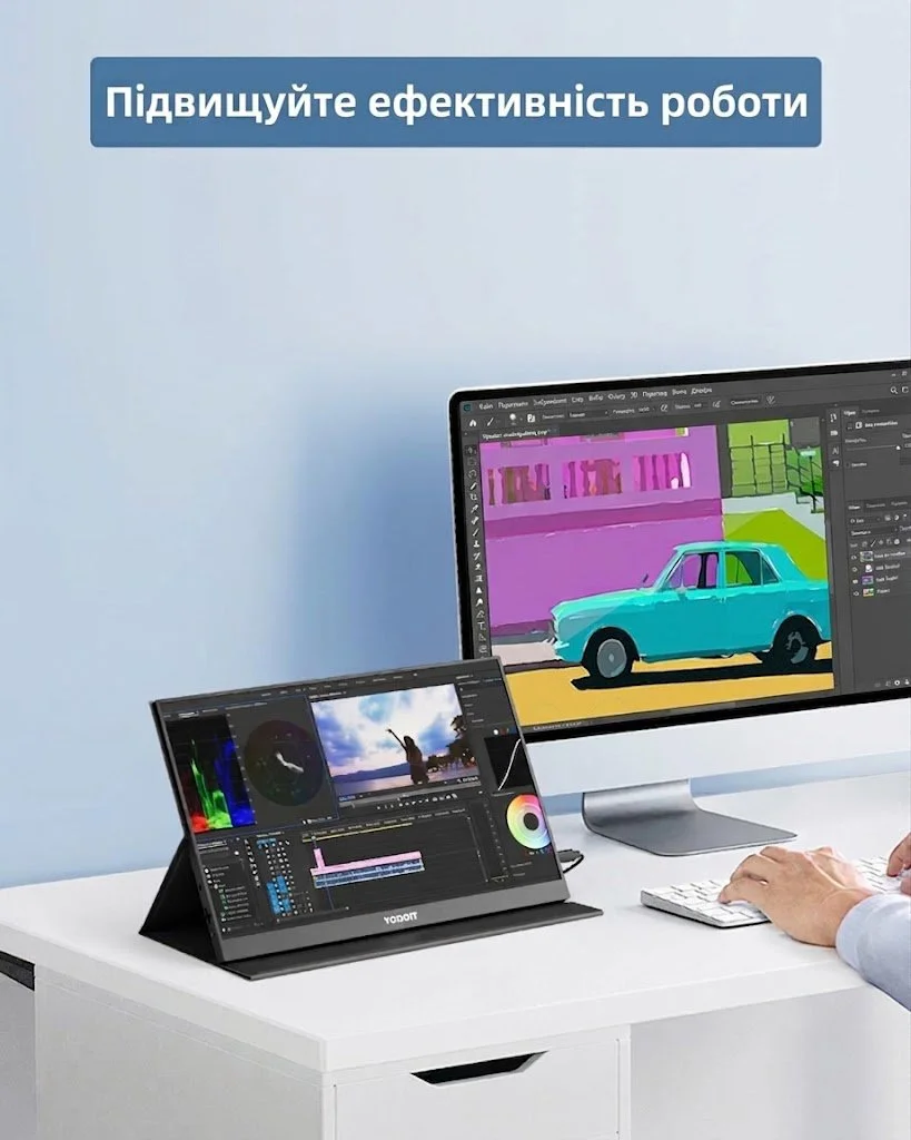 Портативний монітор 14" Yodoit PTM14 Full HD IPS 60 Гц, фото №4 Портативний монітор 14" Yodoit PTM14 Full HD IPS 60 Гц, фото №4