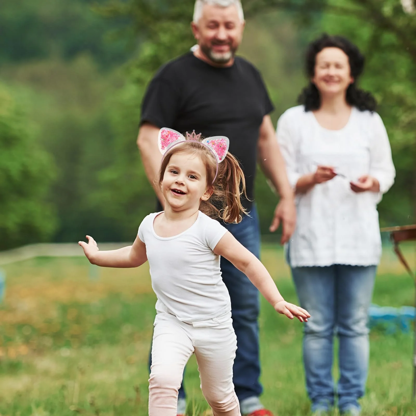 Набір з 2 Обручів з котячими вушками з короною, фото №5