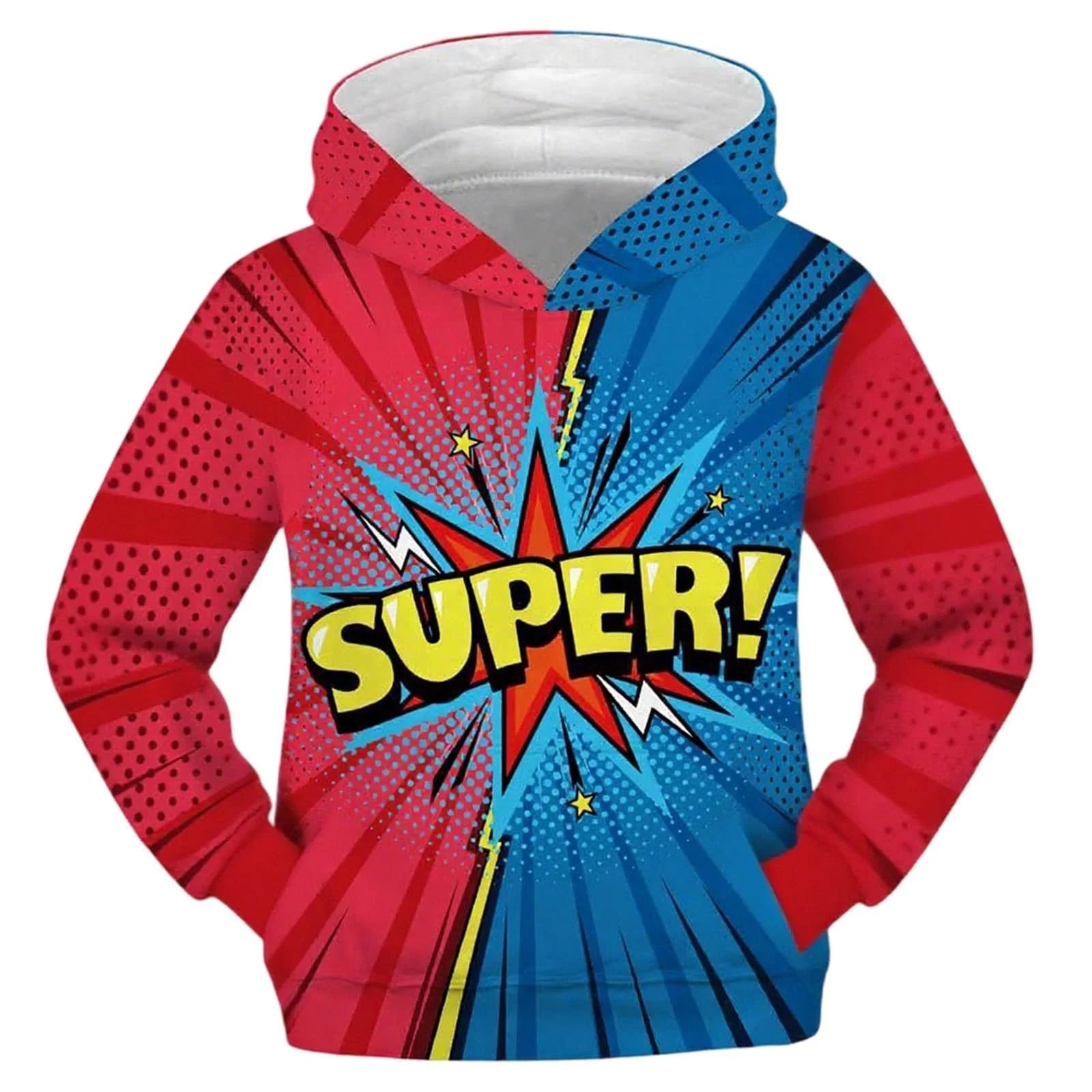 Худі OUMSHBI для хлопчиків з кишенями та шнурком, бавовна, спортивний стиль, фото №1