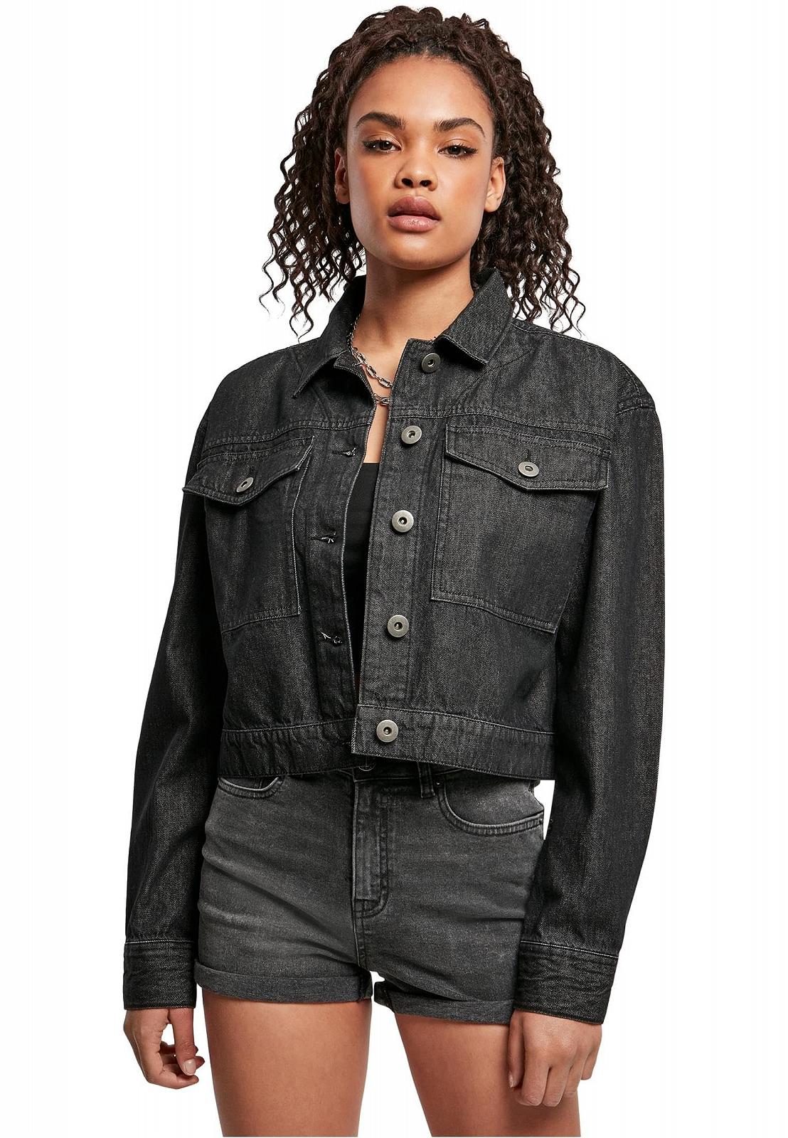 Джинсова куртка Urban Classics Ladies Short Oversized Denim для жінок, фото №1