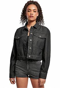 Джинсовая куртка Urban Classics Ladies Short Oversized Denim для женщин - Фото 1