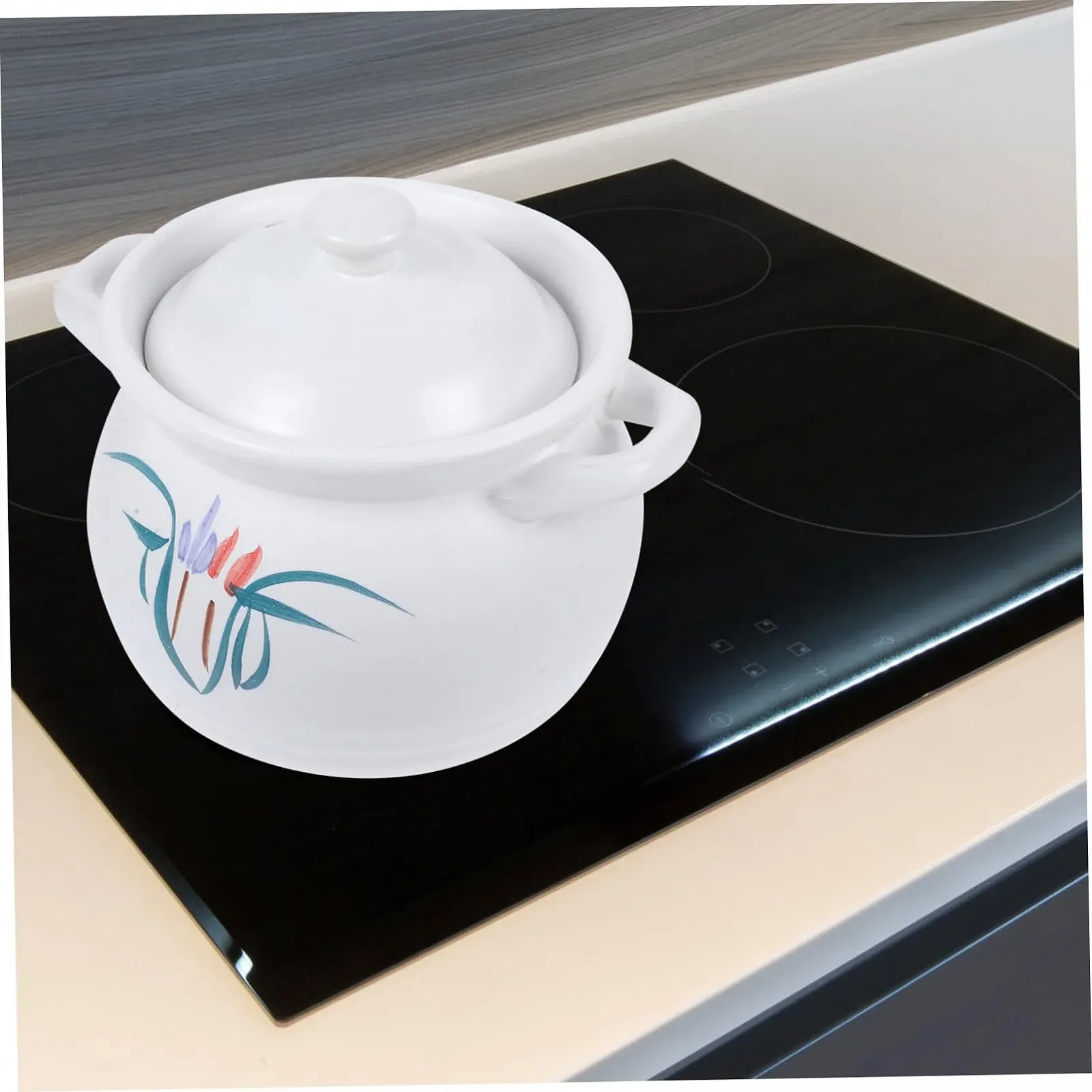 Каструля для тушкування PartyKindom керамічна термостійка з ручкою, фото №6