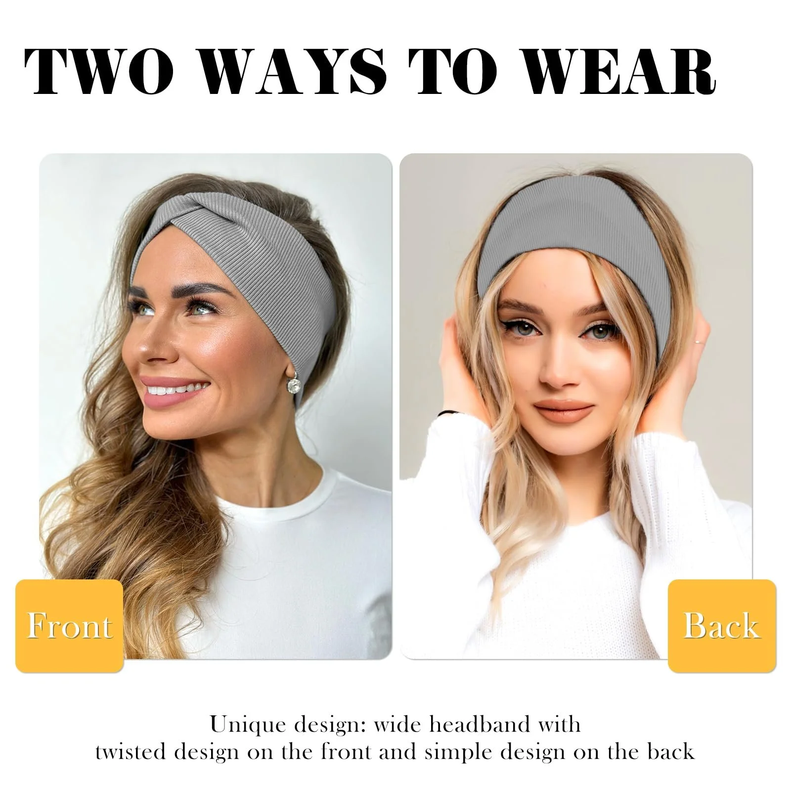 Пов'язка на голову Широка еластична м'яка, фото №4