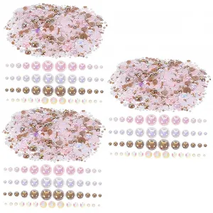 Жемчуг Healeved, полужемчуг, 3 упаковки, плоская задняя часть, разные для изготовления ювелирных изделий, дизайна ногтей и рукоделия, имитация жемчуга для творческих дизайнов - Фото 1