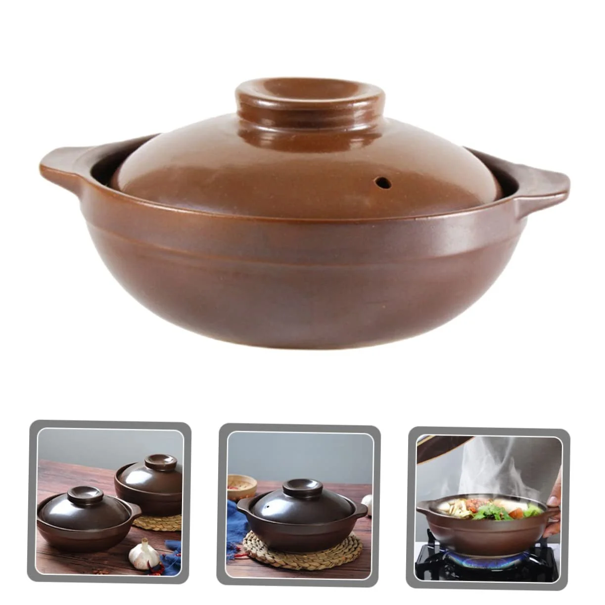 Кастрюля для риса Ciieeo керамическая с крышкой маленькая, фото №6 Кастрюля для риса Ciieeo керамическая с крышкой маленькая, фото №6