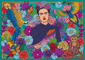 Пазл Ravensburger Frida Kahlo's Paradise: Parrot, Monkey and Blooms 12001475 1000 элементов - Фото 1
