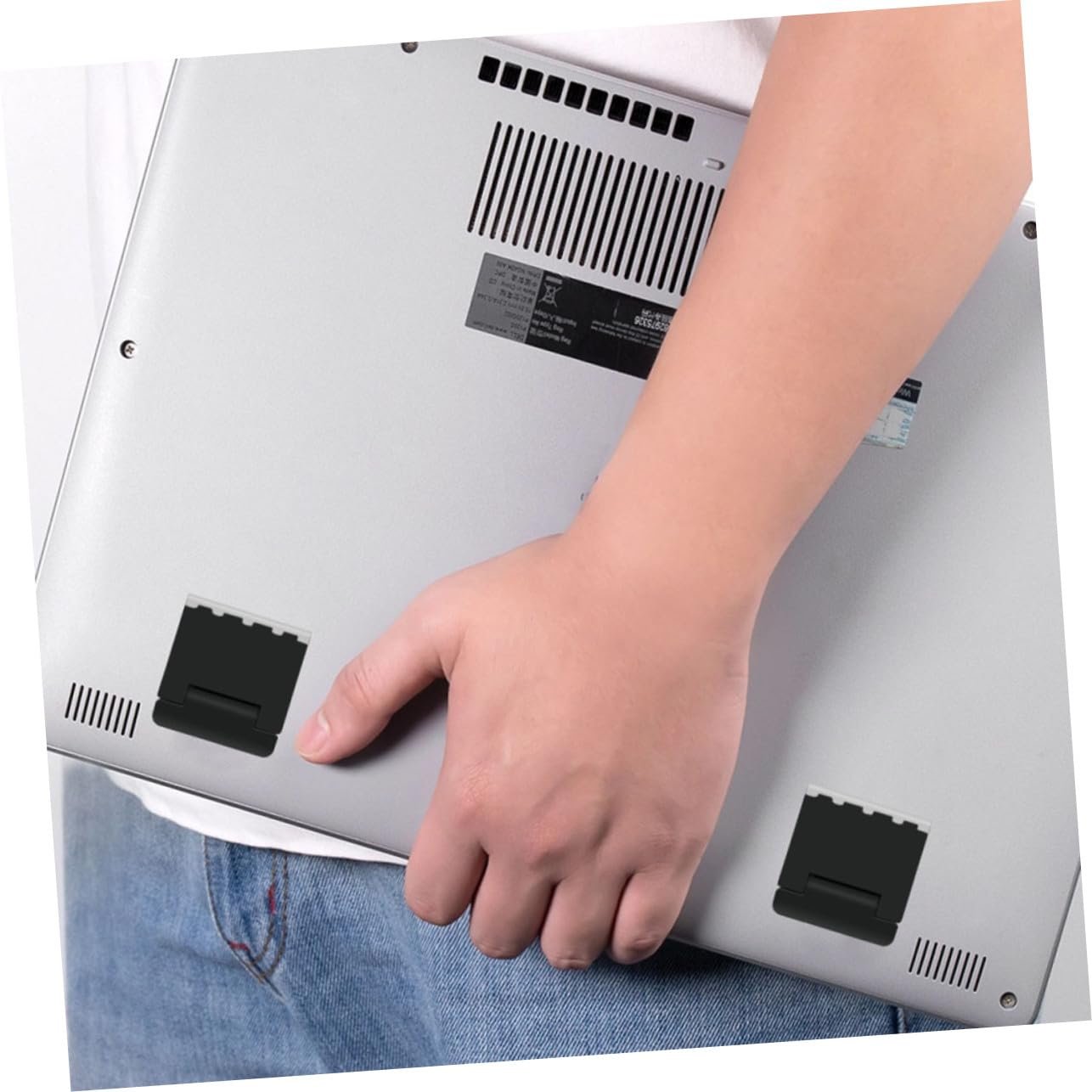 Підставка для ноутбука SHOWERORO, 2 шт., портативна, невидима, легка, для покращеного відведення тепла та ергономічного набору тексту за столом, фото №2