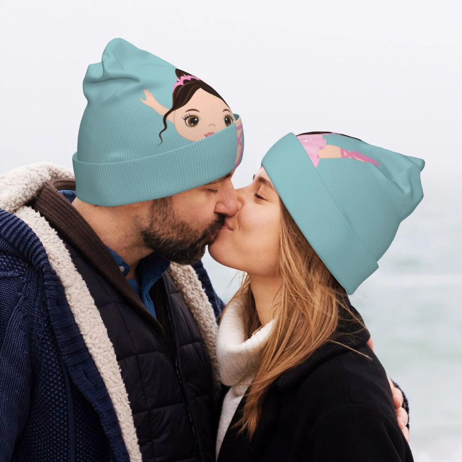 Вязаная шапка с принтом танцующих балерин YFSGDLBN для девочек, фото №6