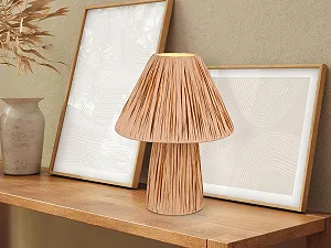 Настільна лампа з натурального паперу висота 31 см synthetic.ua - Фото 1