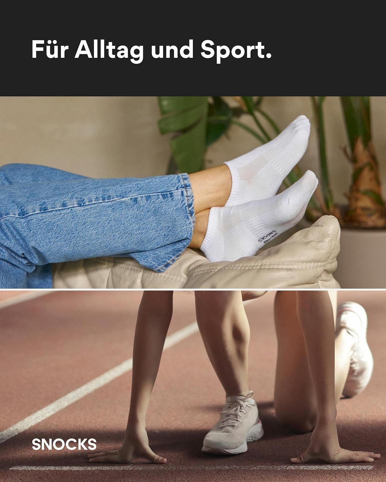 Шкарпетки спортивні Snocks для чоловіків та жінок, набір 6 пар, фото №4