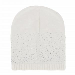 Вязаная шапка в горошек для девочки synthetic.ua - Фото 1