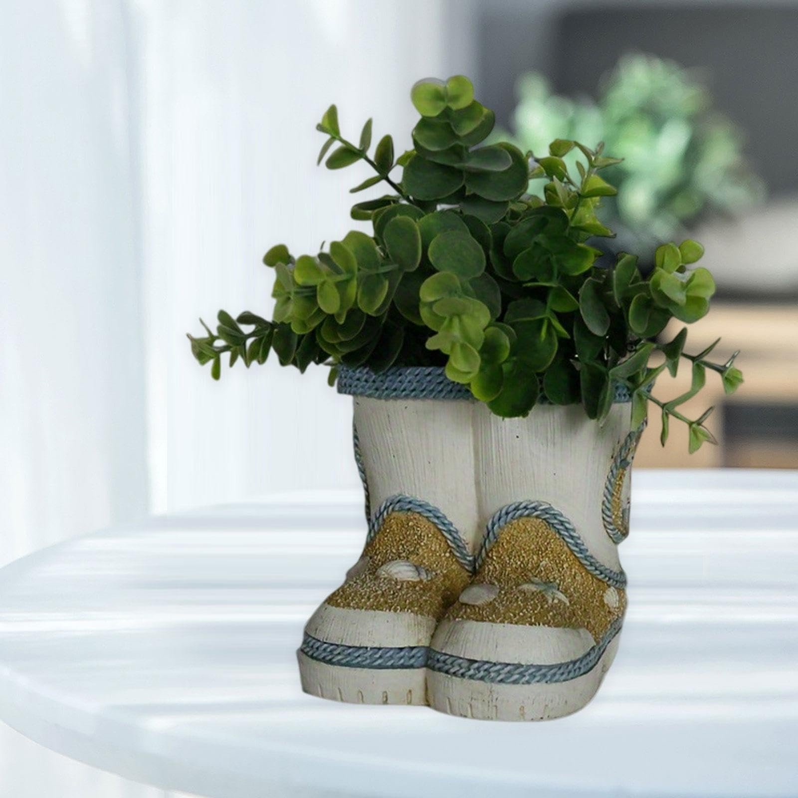 Квіткове кашпо AWHAO Boat Креативне Полімерна смола, фото №4