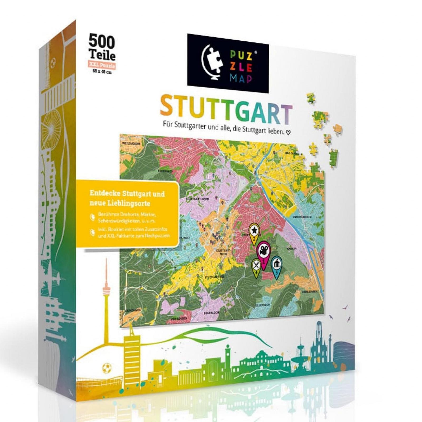 Пазл PuzzleMap City Map XXL Stuttgart 500 деталей 68 x 48 см з буклетом та картою, фото №1 Пазл PuzzleMap City Map XXL Stuttgart 500 деталей 68 x 48 см з буклетом та картою, фото №1