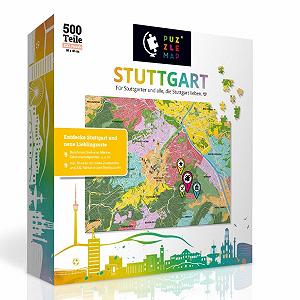 Пазл PuzzleMap City Map XXL Stuttgart 500 деталей 68 x 48 см з буклетом та картою - Фото 1