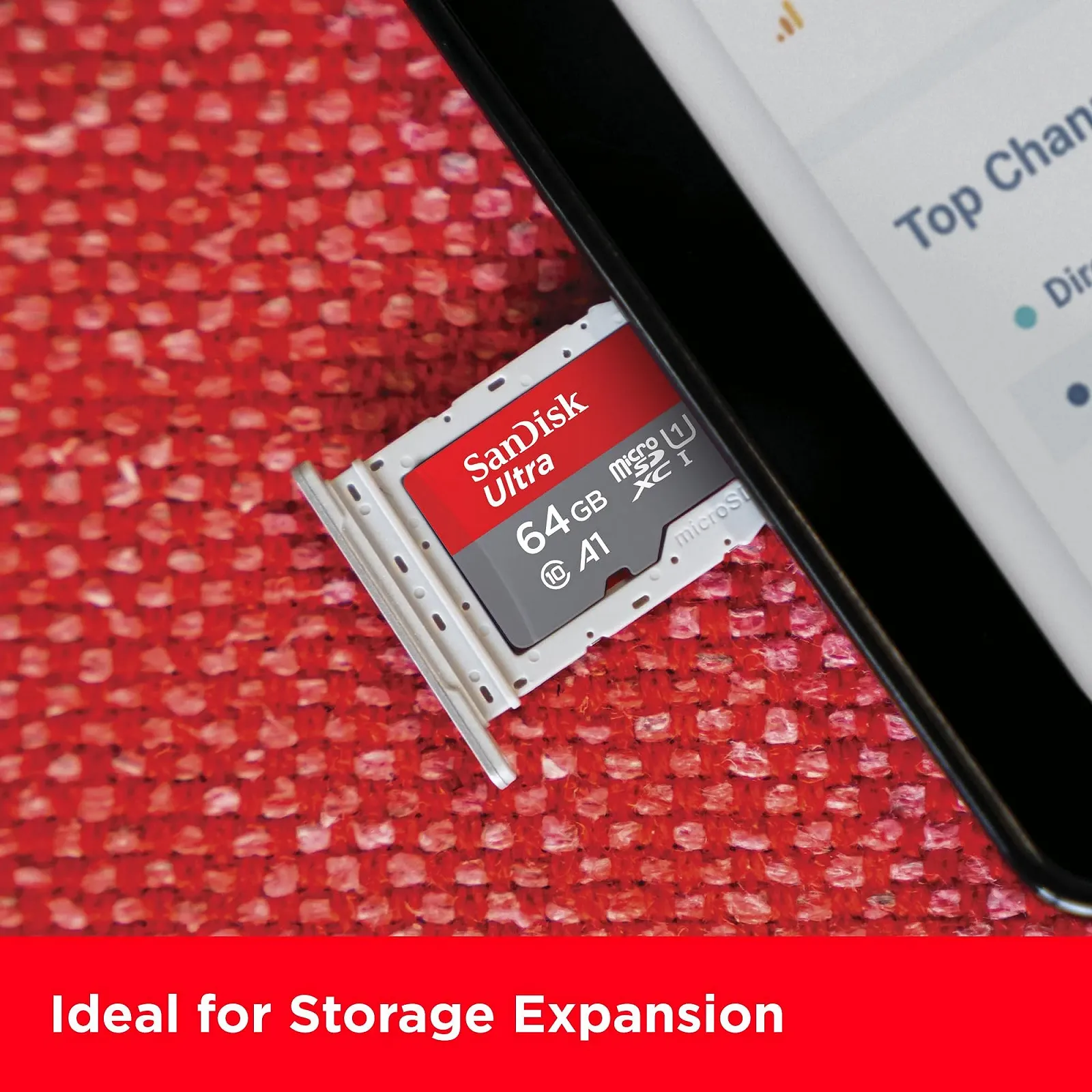 Карта памяти SanDisk Ultra Android microSDXC UHS-I 64GB + Adapter A1 Class 10 U1 140 МБ/с, фото №4 Карта памяти SanDisk Ultra Android microSDXC UHS-I 64GB + Adapter A1 Class 10 U1 140 МБ/с, фото №4