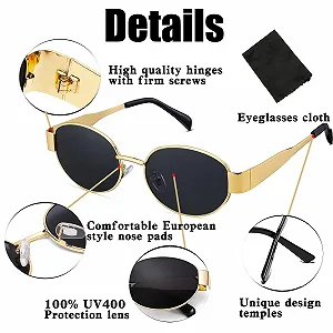 Сонцезахисні окуляри Johiux Oval Vintage, 2 шт synthetic.ua - Фото 1