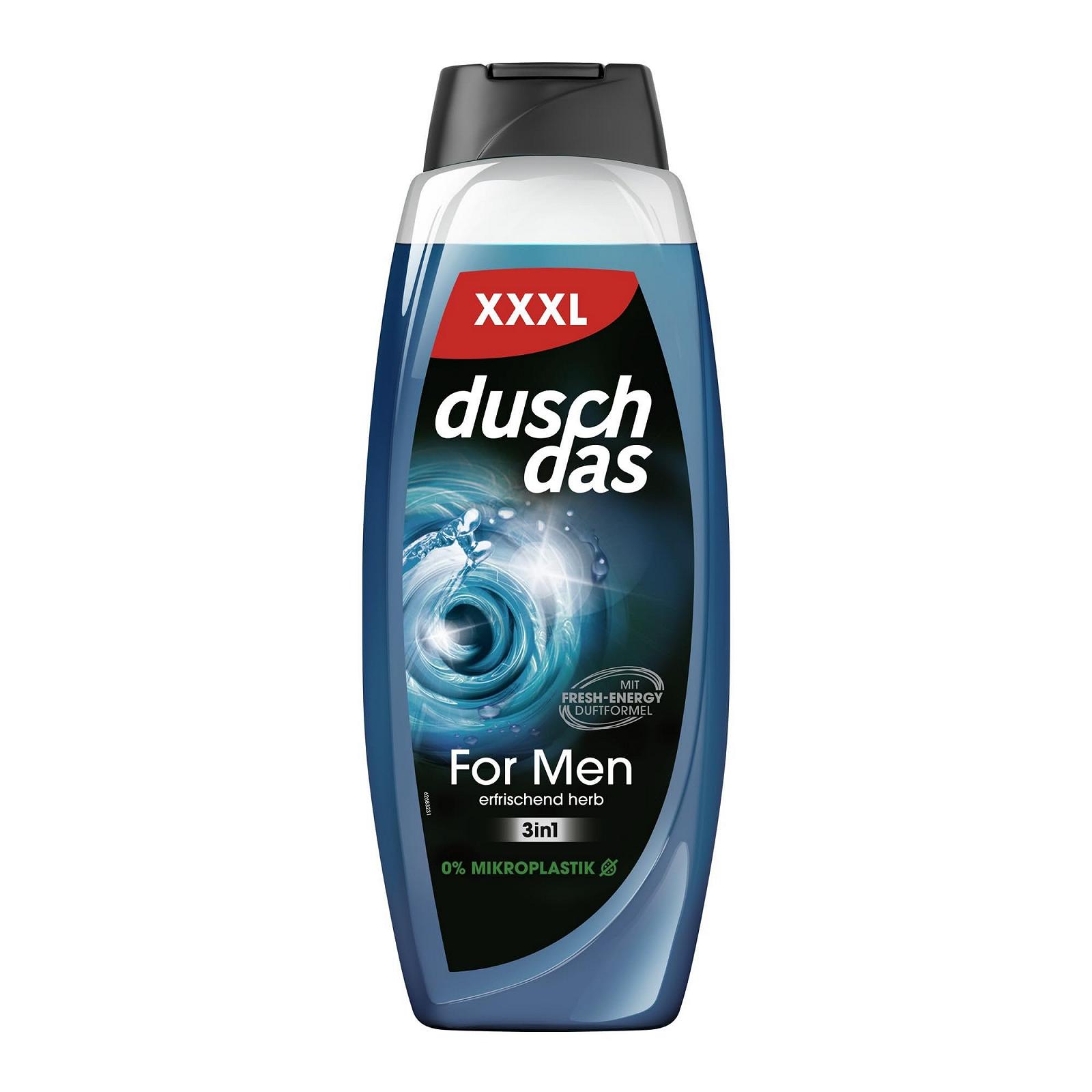 Гель для душу та шампунь 3-в-1 Duschdas For Men XXXL Shower Bath аромат Fresh Energy 675 мл, фото №1