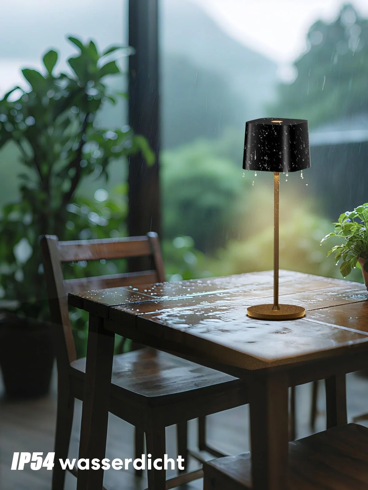 Настільна лампа Wireless Rechargeable 3 кольори (3000-6000 К) LED димована IP54 алюмінієва Чорна, фото №6