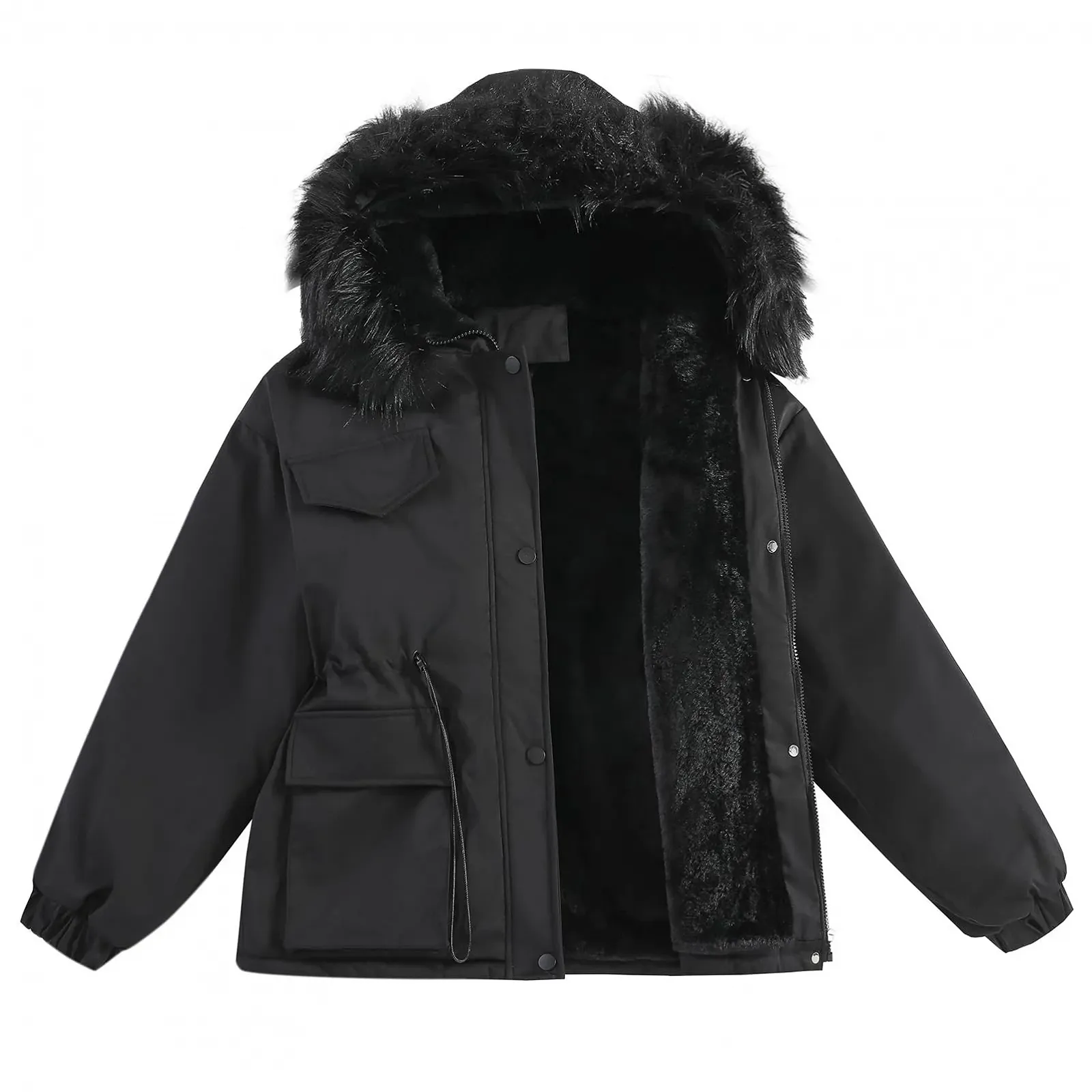 Жіноча зимова парка Amropi  Зимова тепла парка на штучному хутрі, фото №5