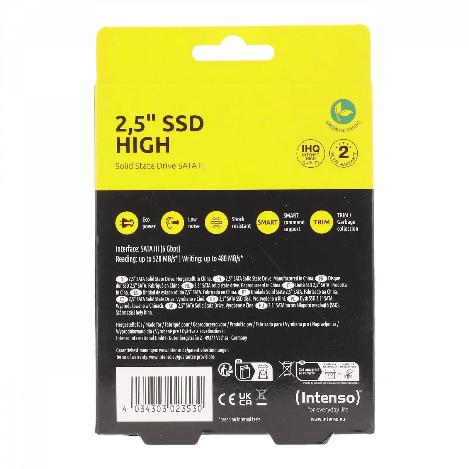 SSD-накопичувач Intenso High Performance Внутрішній 960 ГБ, фото №5