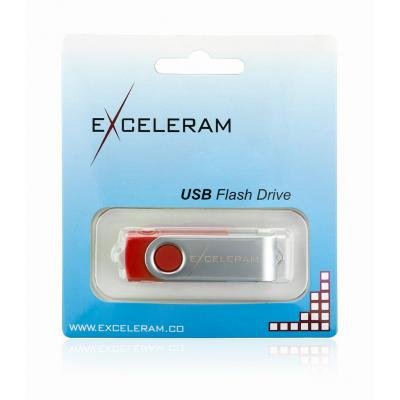 USB флеш-накопитель Exceleram 32GB P1 Series Silver/Red USB 2.0 EXP1U2SIRE32, фото №2