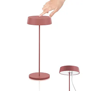 Настільна лампа акумуляторна USB C Aluminium 4400mAh 28.7 x 16 x 4 см Pink - Фото 1