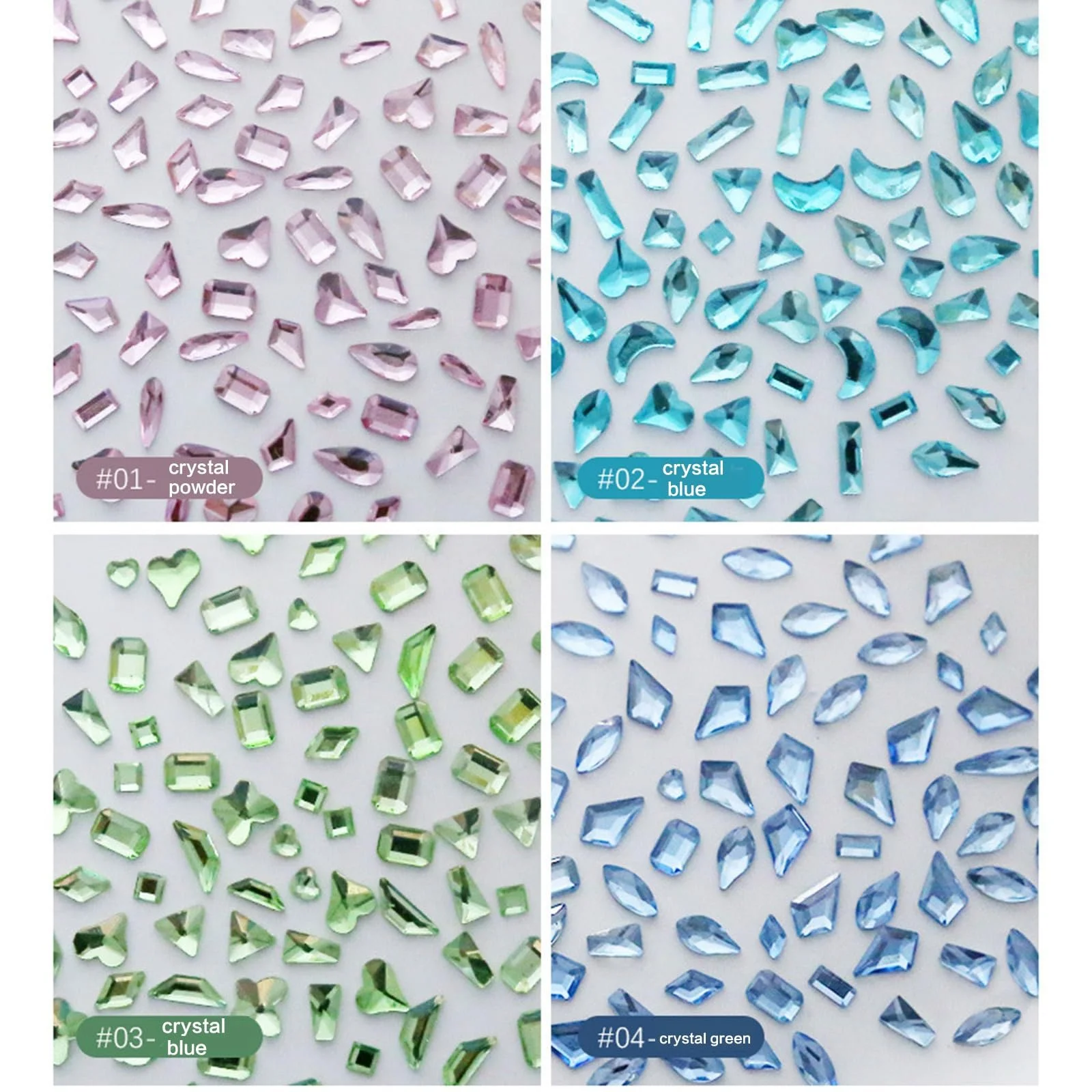 Стрази Kristall, плоска задня частина, різні форми, розміри, стрази для прикрас, фото №3