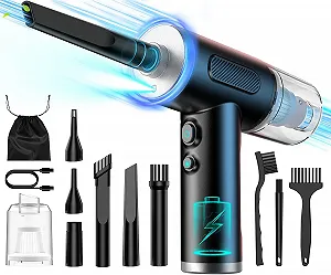 Электрическая воздуходувка и пылесос 2-в-1 AKLIFFE 120 000 RPM 12 Kpa 3 скорости 7800 mAh LED-подсветка - Фото 1