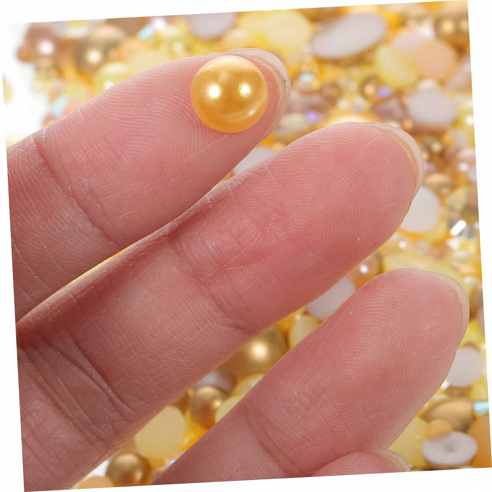 Прикраса для нігтів VILLCASE Напівсферичні смоляні перлини, фото №8