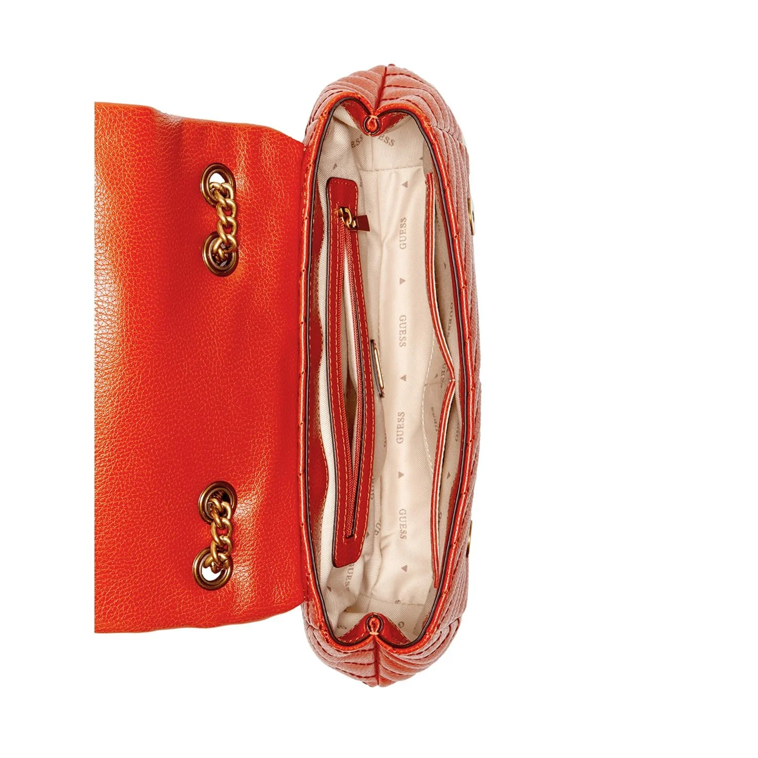 Сумка крос-боді GUESS Sela, що трансформується, лисячо-червона, фото №2