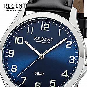 Мужские часы Regent 18307814 Сталь Синий Черный Ремешок synthetic.ua - Фото 1