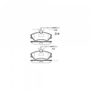 Комплект тормозных колодок, дисковый тормоз TRISCAN 8110 28008 для CITROËN PEUGEOT - Фото 1