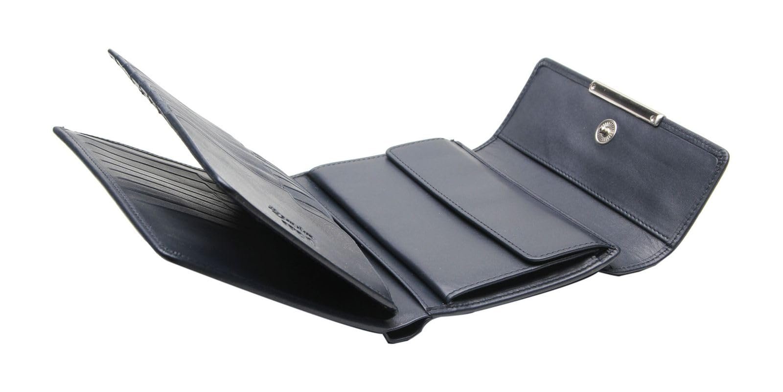 Кошелек кожаный Esquire Helena RFID 14 см, синий, Modern, фото №3