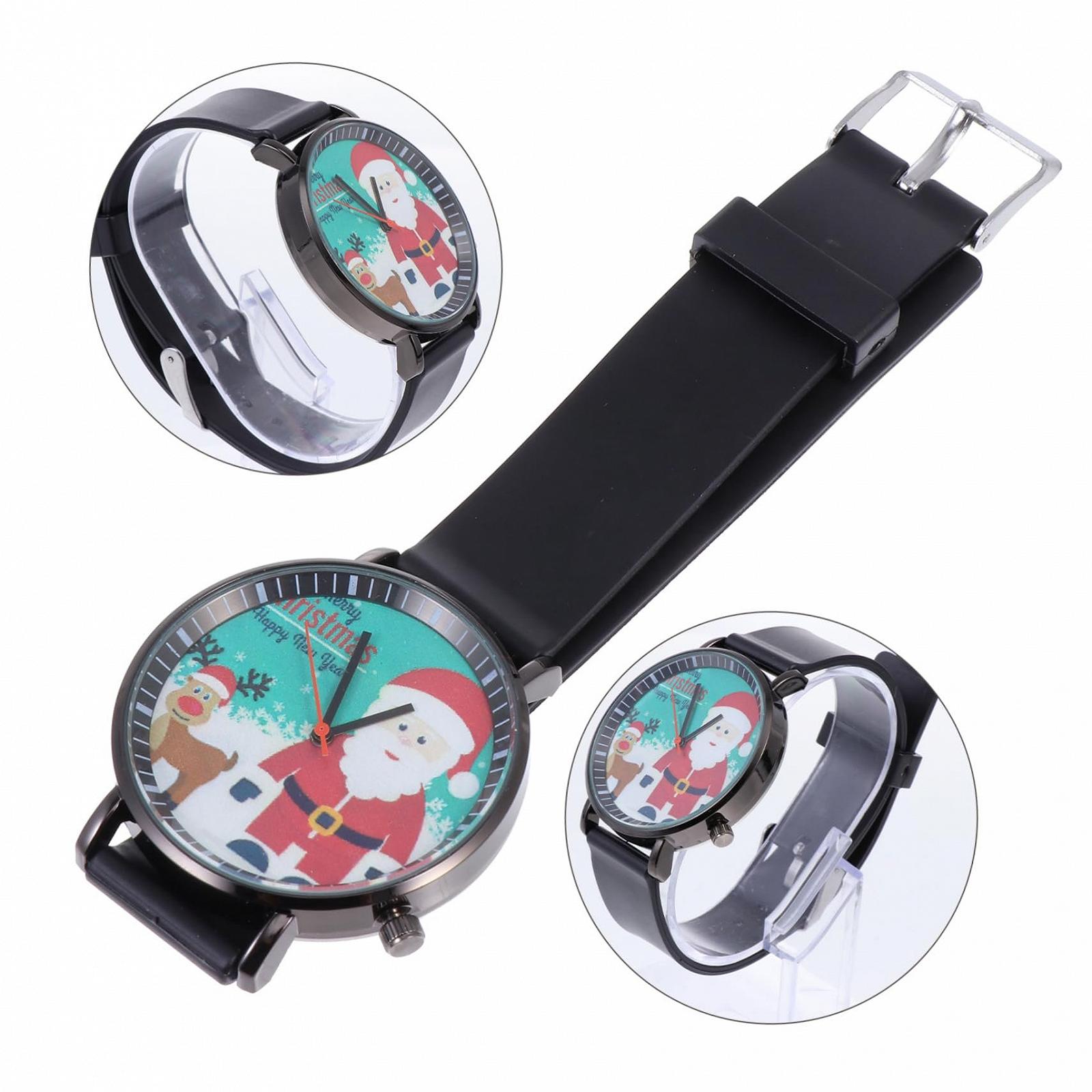 Часы WRITWAA Рождественские Часы Унисекс Часы снеговика Детские Часы из нержавеющей стали Разные цвета Ремешок, фото №9