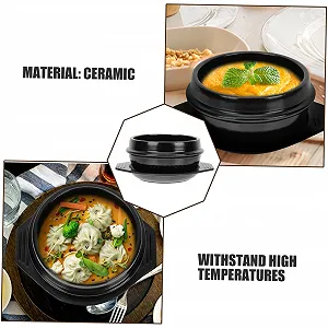 Керамічна каструля для запікання термостійка з підносом для рагу та бібімбапа synthetic.ua - Фото 1