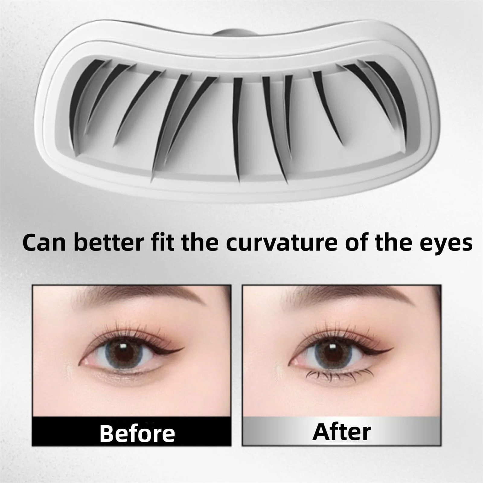 Штамп для нижніх вій 2-в-1 , Силіконовий багаторазовий Чорний, фото №5