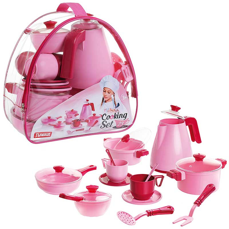 Детский игровой набор посуды Cooking Set Юника 71740 Игрушечная посуда 23 предмета, фото №1