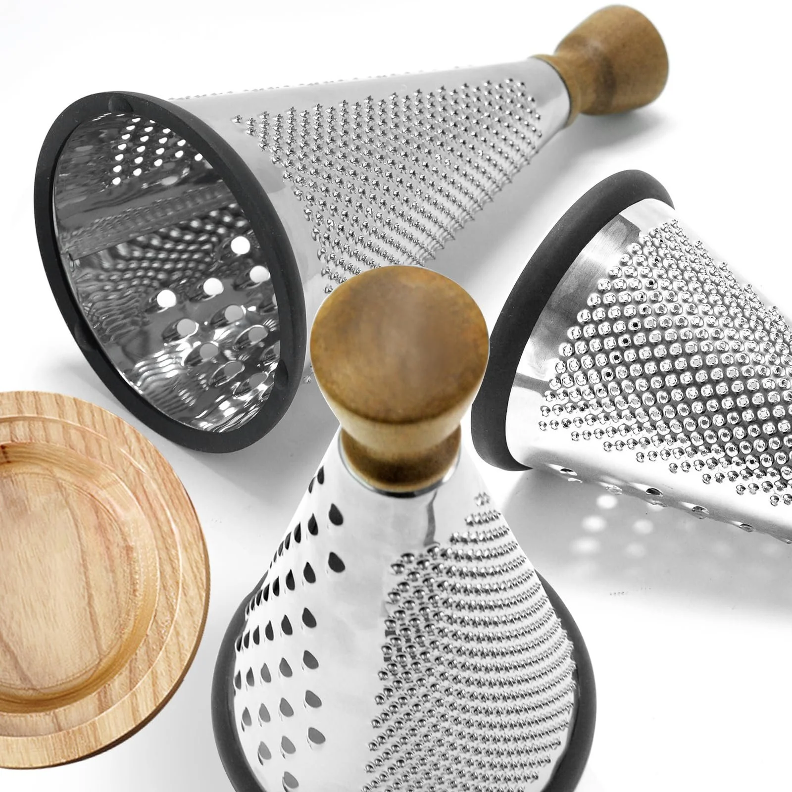 Терка кухонна з мискою з натурального дерева, преміум, фото №6 Терка кухонна з мискою з натурального дерева, преміум, фото №6