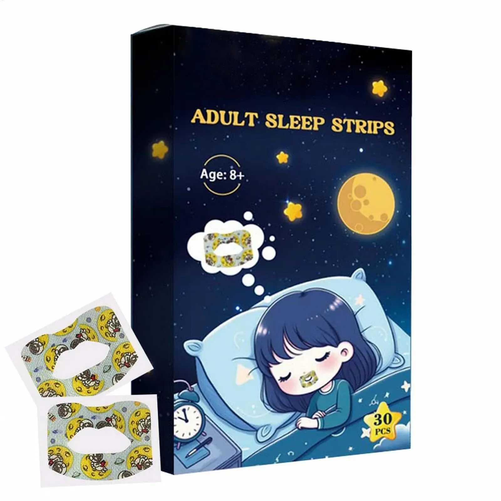 Смужка для рота для сну, 30 шт, смужки від хропіння, фото №1